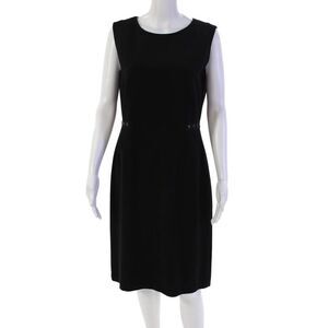 Tahari Levine Womens Stud Embellished Sleeveless Pencil Dress Black Size 6